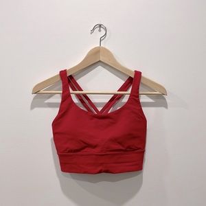 Lululemon Energy Longline Bra. Size 6. Red.